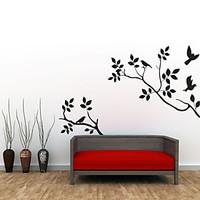 Wall Stickers Wall Decals Style Birds on The Tree PVC Wall Stickers