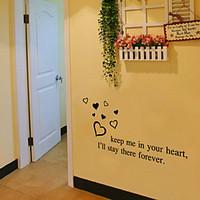 Wall Stickers Wall Decals Style Love English Words Quotes PVC Wall Stickers