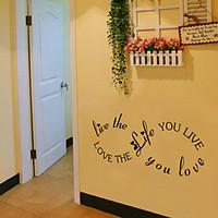 Wall Stickers Wall Decals Style Life English Words Quotes PVC Wall Stickers