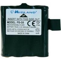 Walkie-talkie battery Midland replaces original battery PB G6/G8 4.8 V 800 mAh