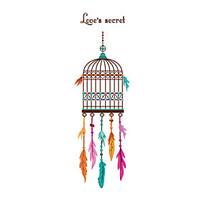 Wall Stickers Wall Decals Style Creative Feather Cage PVC Wall Stickers