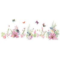 Wall Stickers Wall Decals Style Warm Romantic Flower PVC Wall Stickers