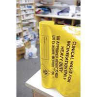Waste Bags Clinical Heavy Duty Capacity 12kg 90 Litres Yellow (1 x Roll of 50 Bags)
