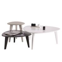 Waverly Set of 3 Coffee Table In White Black And Grey