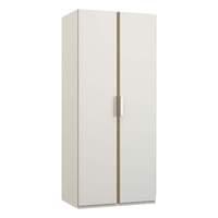 waterfall 2 door wardrobe white and oak