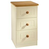 warwick 3 drawer bedside cabinet