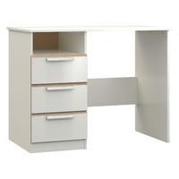 Waterfall Dressing Table White and Oak