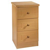 Warwick 3 Drawer Bedside Cabinet Warwick - 3 Dr Locker - Beech