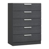 Waterfall 5 Drawer Chest Graphite