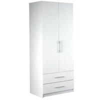 washington 2 door 2 drawer door wardrobe white washington 2 door and 2 ...