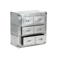 waldron chest of drawers large in silver with 3 drawers