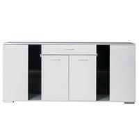 Warso Sideboard In White With High Gloss Fronts And 4 Doors
