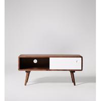 watson media unit small in rosewood white