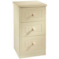 warwick 3 drawer bedside cabinet