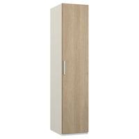 waterfall 1 door wardrobe white and gladstone oak