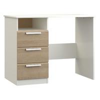 waterfall dressing table white and gladstone oak