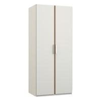 Waterfall 2 Door Wardrobe White and Oak