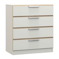 Waterfall 4 Drawer Chest White and Oak