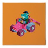 Wandpiraten 25 X 25 X 2cm Print On Canvas Vehicles Tractor