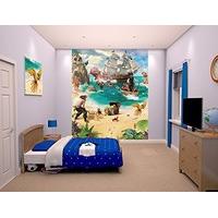 Walltastic 8 x 6.6 ft Pirate and Treasure Adventure Mural Wall Paper