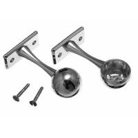 Wardrobe Rod Rail Socket End Support Bracket 19MM Chrome Plated ( pack 20 )