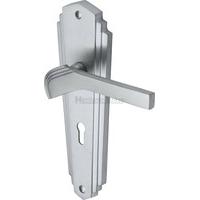 waldorf lever lock set of 2 finish satin chrome