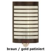 Wall lamp TERU with motion detector brown/gold pa