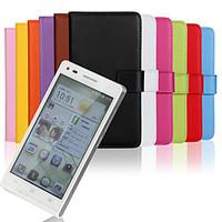 Wallet Style PU Leather Full Body Cover with Stand and Card Slot for Huawei Ascend G6 (Assorted Colors)