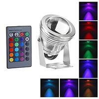 Waterproof 10W RGB LED Outdoor Garden Lamp IR Remote Control 16colors Floodlight (12-18V)