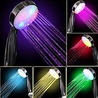 water flow power generation gradual color changing led hand shower