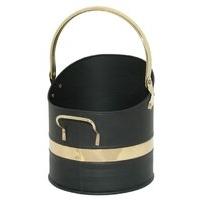 Warwick Black And Brass Coal Bucket, From The Gallery Collection
