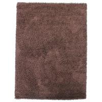 warm chocolate brown shaggy rug 4cm shaggy 60x100