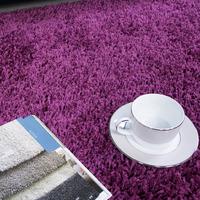 Warm Purple Mauve Shaggy Rug - Vancouver 80x150