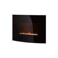 Warmlite Black Curved Glass Wall Fire