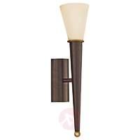 Wall torch Merna, 1-bulb, antique brown