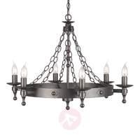 warwick chandelier medieval graphite