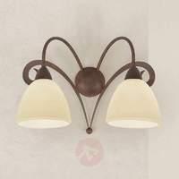 Wall light LUCA in country house style, 2-bulb
