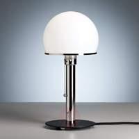 wagenfeld table lamp with a black painted base