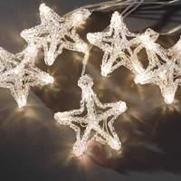 Warm white LED star curtain light