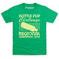 Water Bottle Flip Challenge Kid\'s T Shirt