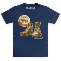 walk 1000 miles 2016 boots kids t shirt