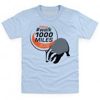 walk 1000 miles 2016 badger kids t shirt
