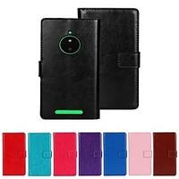 Wallet Style Solid Color PU Leather Full Body Case with Stand and Card Slot for Nokia Lumia 830 (Assorted Colors)