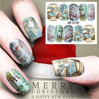 Water Transfer Printing Christmas Element Nail Art Stickers