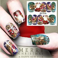 Water Transfer Printing Christmas Element Nail Art Stickers