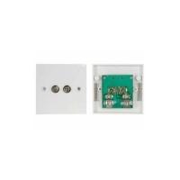 wall plate f type twin outlet dual plug socket ae0098