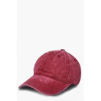 washed cap red