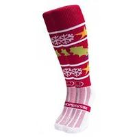 Wacky Sox Snowflakes & Holly Christmas Sock (Youth)