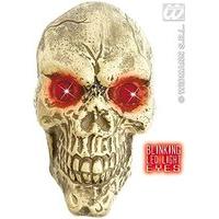 wall skulls with blinking led eyes 25cm accessory for halloween living ...