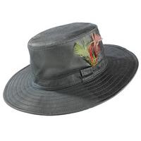 waxed wide brim hat